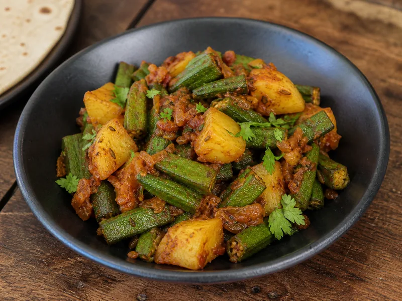 Danie Aloo Bhindi Masala