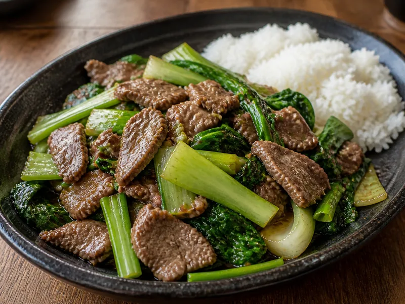 Danie Bò xào rau cải