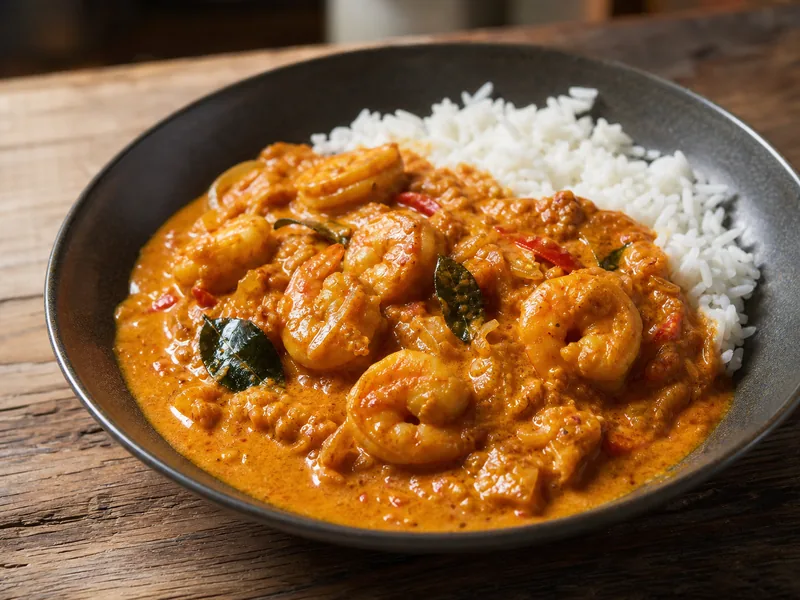 Danie Curry z krewetkami