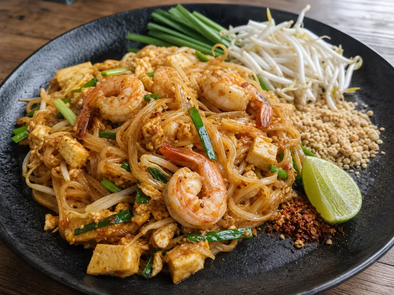 Danie Pad Thai z krewetkami