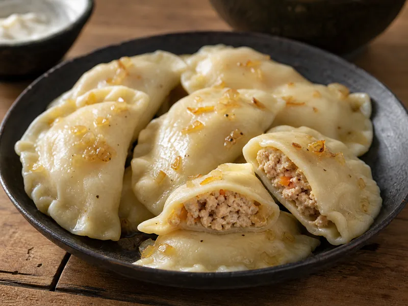 Danie Pierogi z kurczakiem