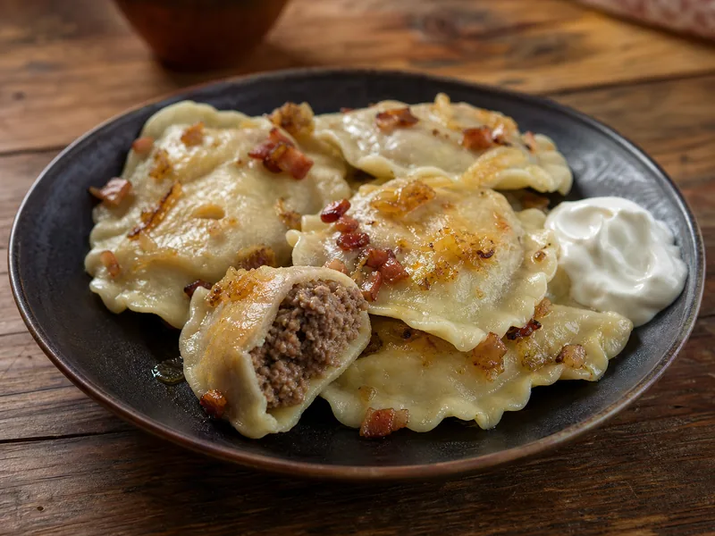 Danie Pierogi z mięsem