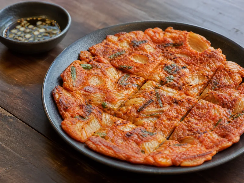 Danie Placek z kimchi