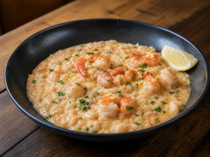 Danie Risotto z krewetkami