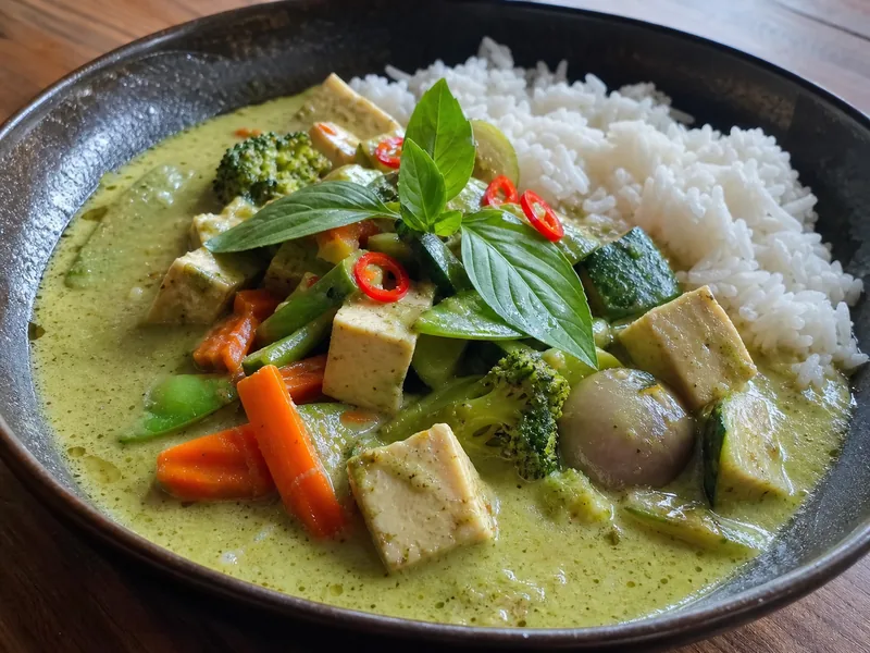 Danie Tofu curry zielone