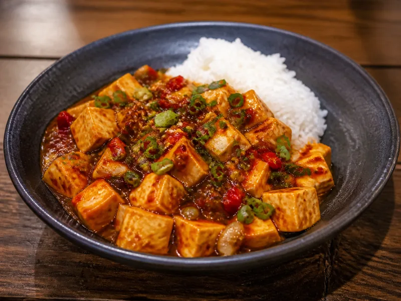 Danie Tofu w sosie pikantnym