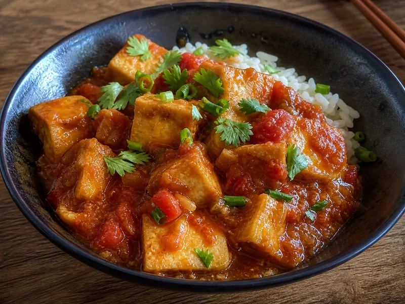 Danie Tofu w sosie pomidorowym