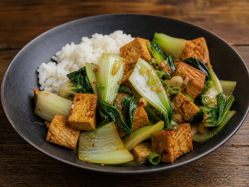 Danie Tofu z pak choi
