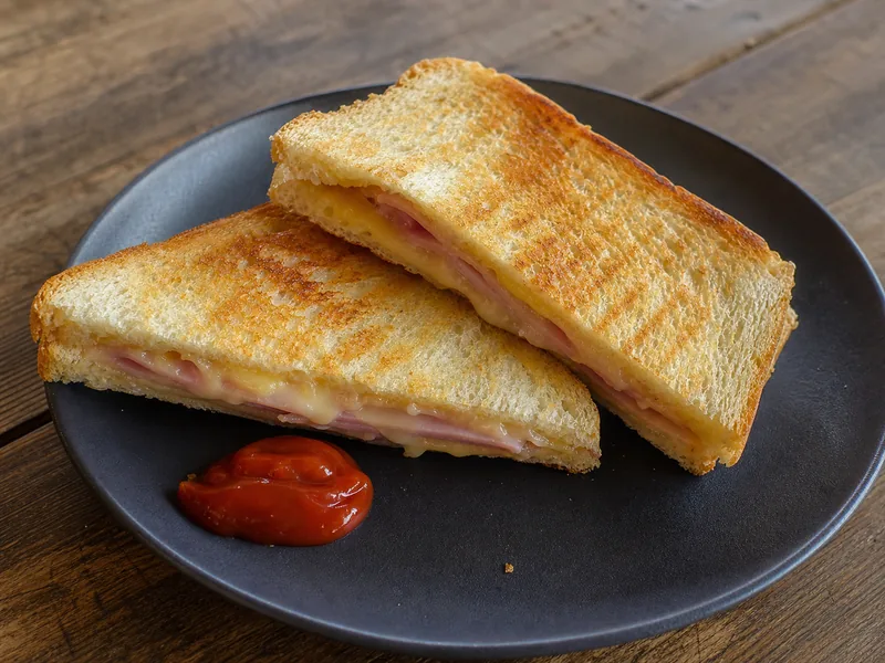 Danie Tost z serem i szynką