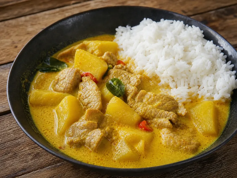 Danie Wieprzowina w żółtym curry
