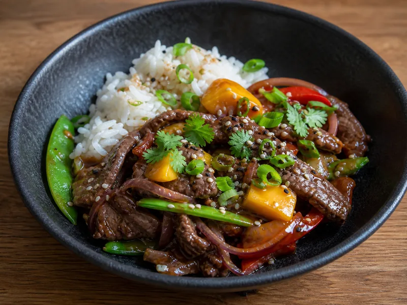 Danie Wołowina teriyaki mango